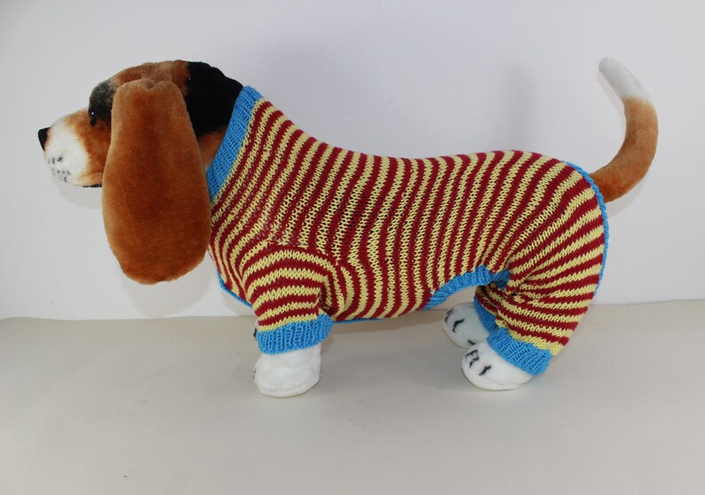madmonkeyknits Dog Stripe Onesie knitting pattern pdf download Instant Digital File pdf knitting pattern image 1