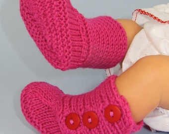 Digital pdf download Strickmuster -Baby 3 Button Booties (Boots) Strickmuster- MADMONKEYKNITS