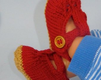 Digital file pdf download knitting pattern only- Baby Retro (Clarks) Sandals  pdf download knitting pattern