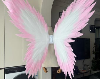 Electric Pink Fairy Wings for Adult Cosplay or Fantasy Photoshoot | Moving Wings for Magical Girl Costume, Halloween or Party