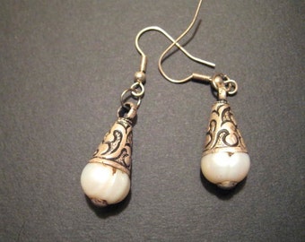 Pearl Earrings Set in Sterling Silver