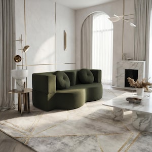 Foldable Teddy Sofa Bed, Modular Floor Seating for Small Apartments & Studio Living Groen