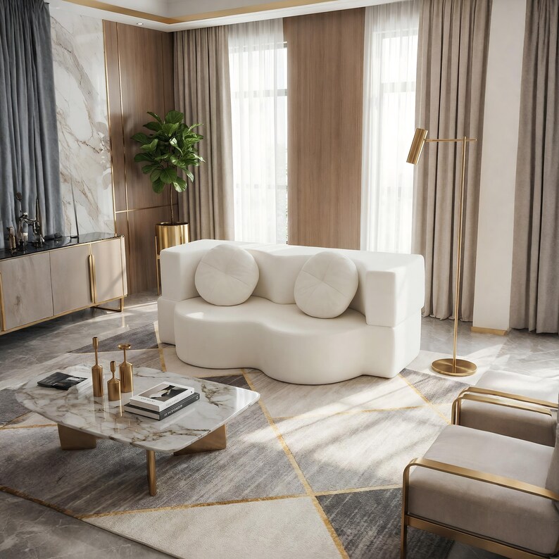 Foldable Teddy Sofa Bed, Modular Floor Seating for Small Apartments & Studio Living Wit