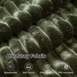 Customizable Storage Sofa Couch | Cloud Corduroy Chaise Lounge Sofa Bed for Small Spaces&Living Room, Window front seat, washable sofa cover image 9