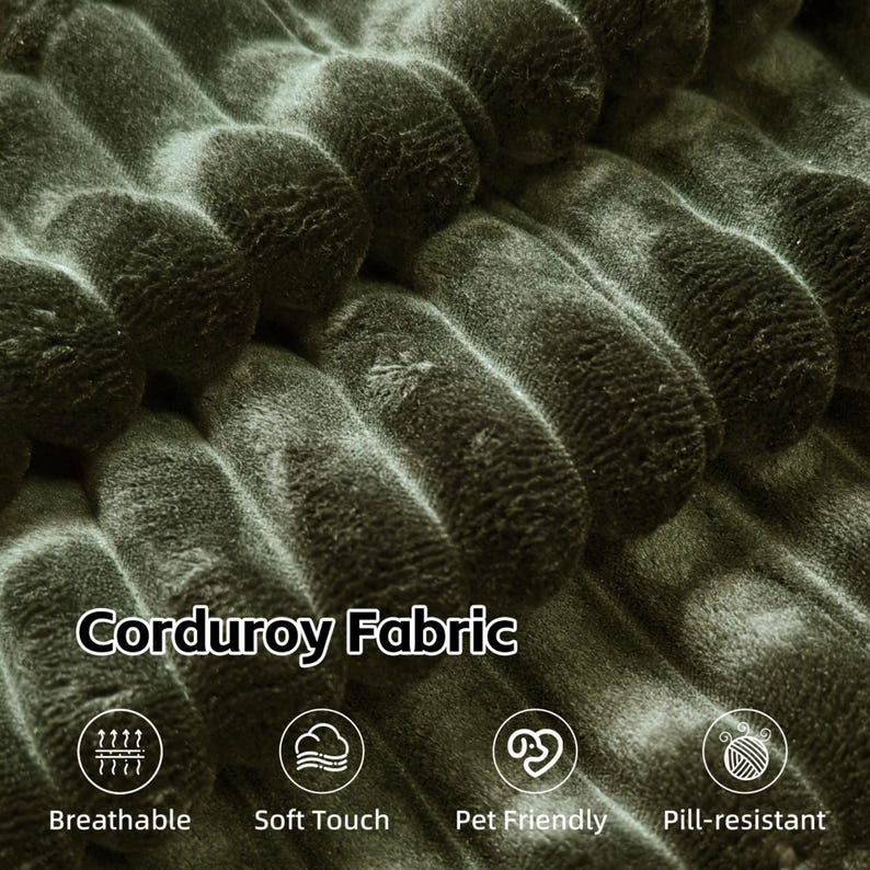 Customizable Storage Sofa Couch | Cloud Corduroy Chaise Lounge Sofa Bed for Small Spaces&Living Room, Window front seat, washable sofa cover image 9