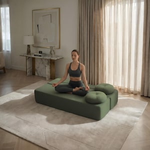 Foldable Teddy Sofa Bed, Modular Floor Seating for Small Apartments & Studio Living afbeelding 10