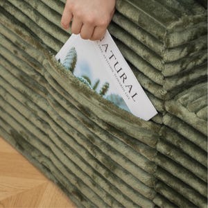 Customizable Storage Sofa Couch | Cloud Corduroy Chaise Lounge Sofa Bed for Small Spaces&Living Room, Window front seat, washable sofa cover image 10