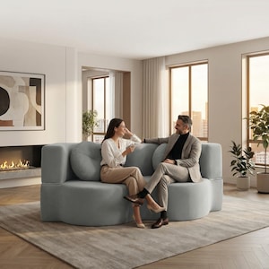 Foldable Teddy Sofa Bed, Modular Floor Seating for Small Apartments & Studio Living afbeelding 1