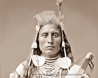 Medicine Crow Photo: Vintage Native American Crow Tribe Portrait