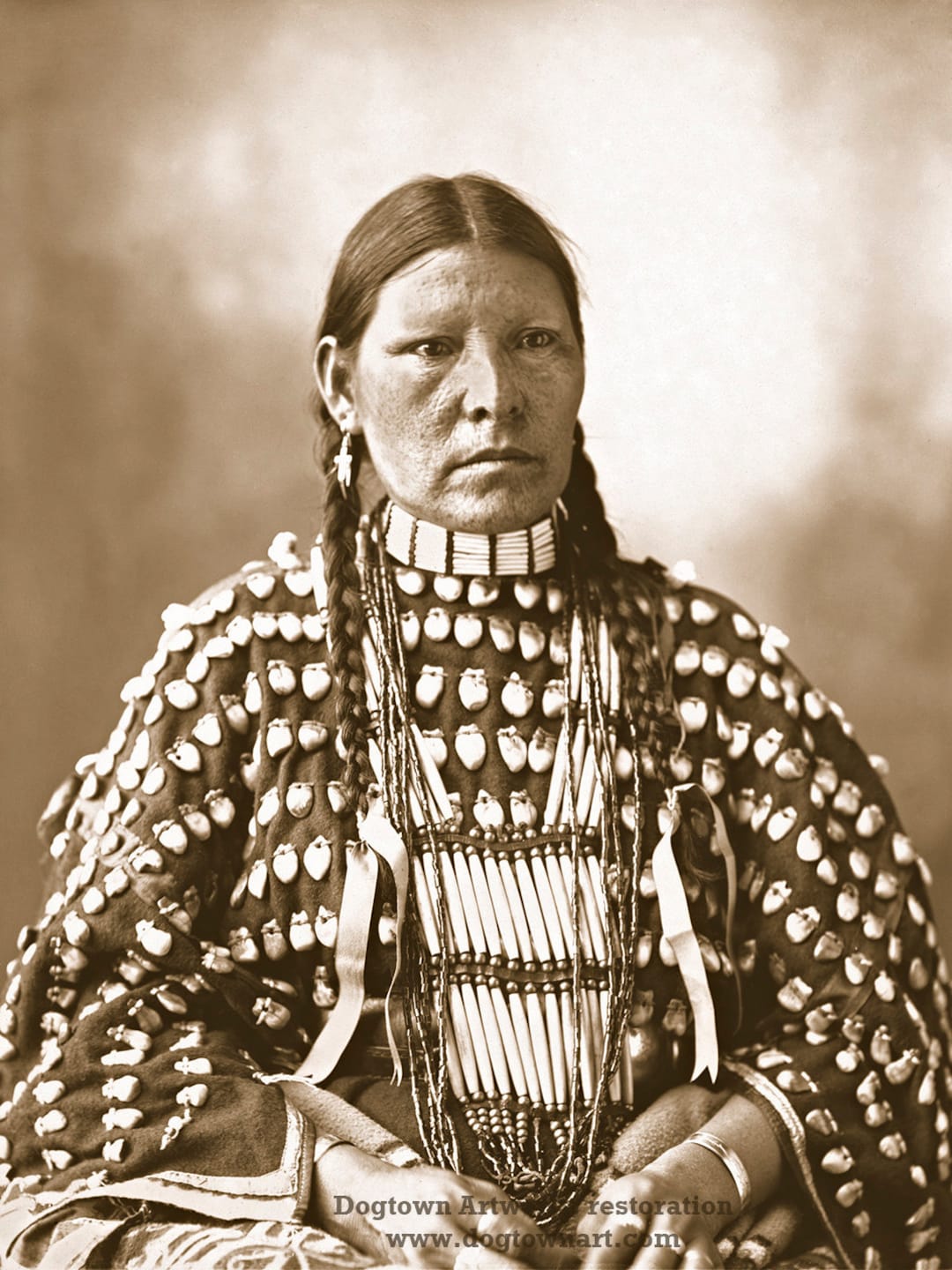 Arapaho Woman Photograph: Restored Vintage Native American Print - Etsy