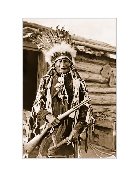Arthur Iron Nest Sioux Photograph: Vintage Native American Print