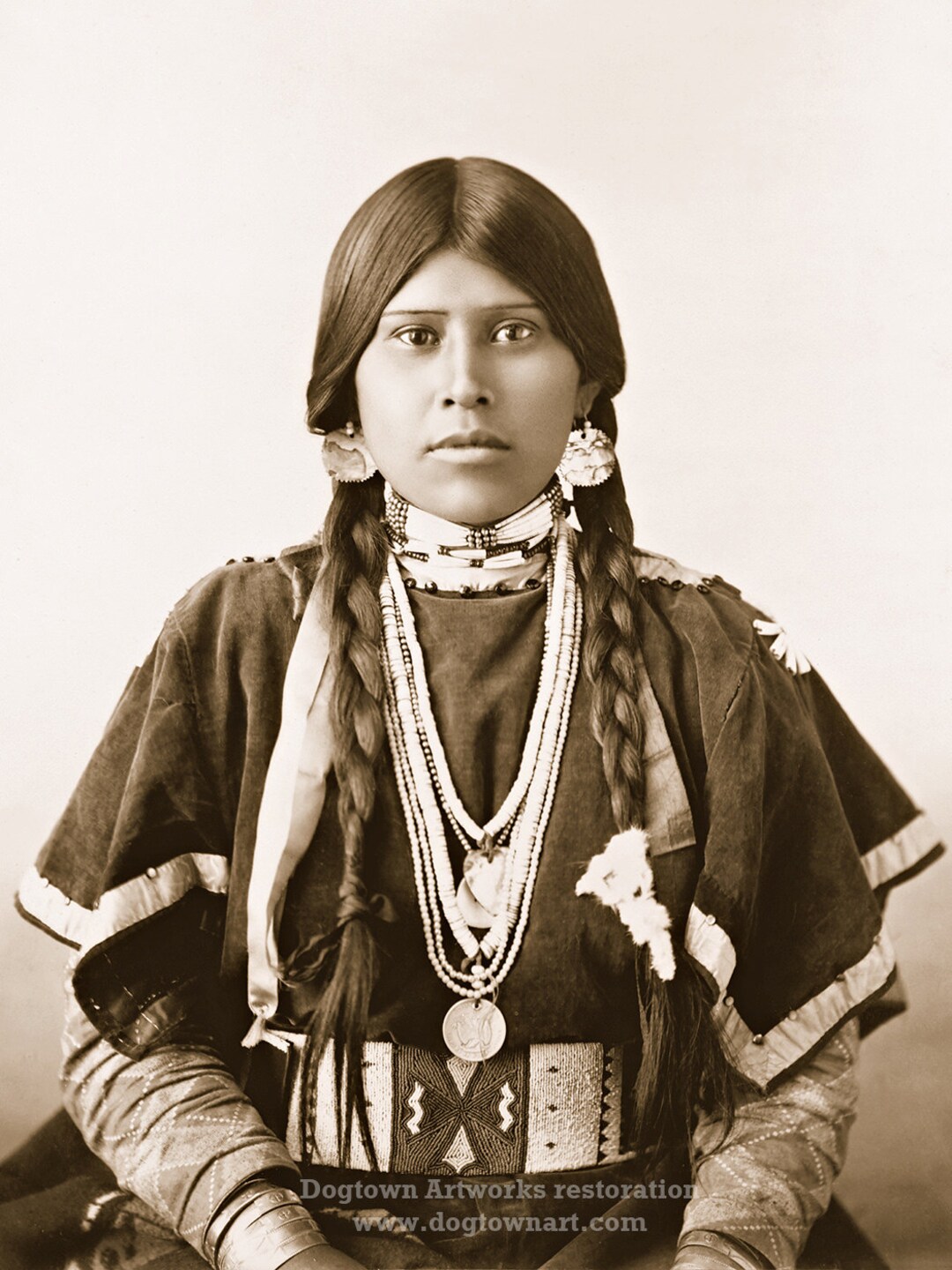 The Belle of the Yakama, Professionally Restored Photograph of Native ...