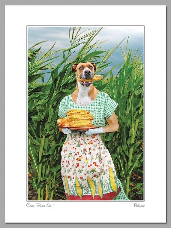 Dog dressed as corn top