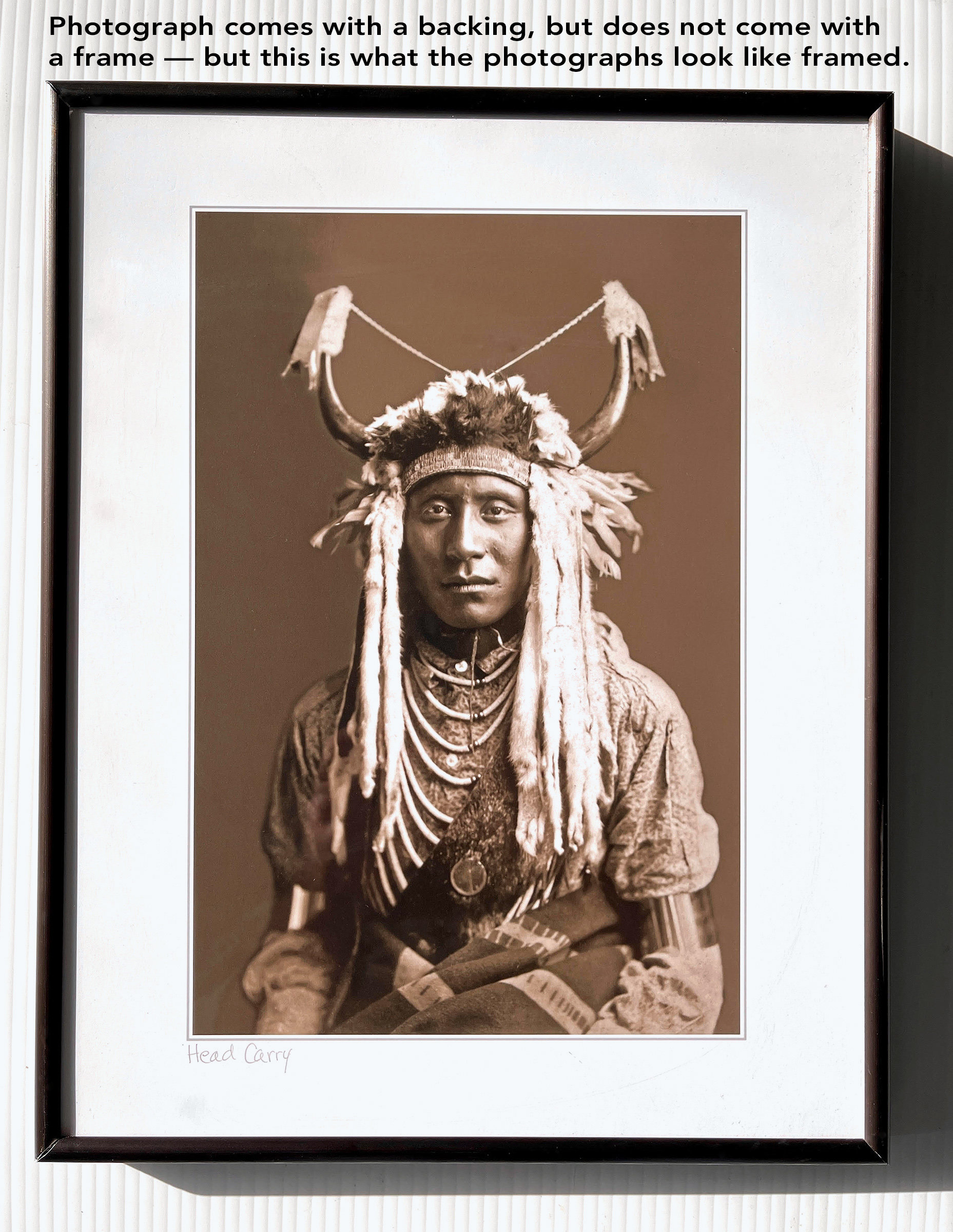 White Belly, Professionally Restored Photograph of Vintage