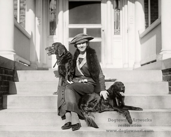 Restored Vintage Photograph of Woman in Dress Sitting on Steps