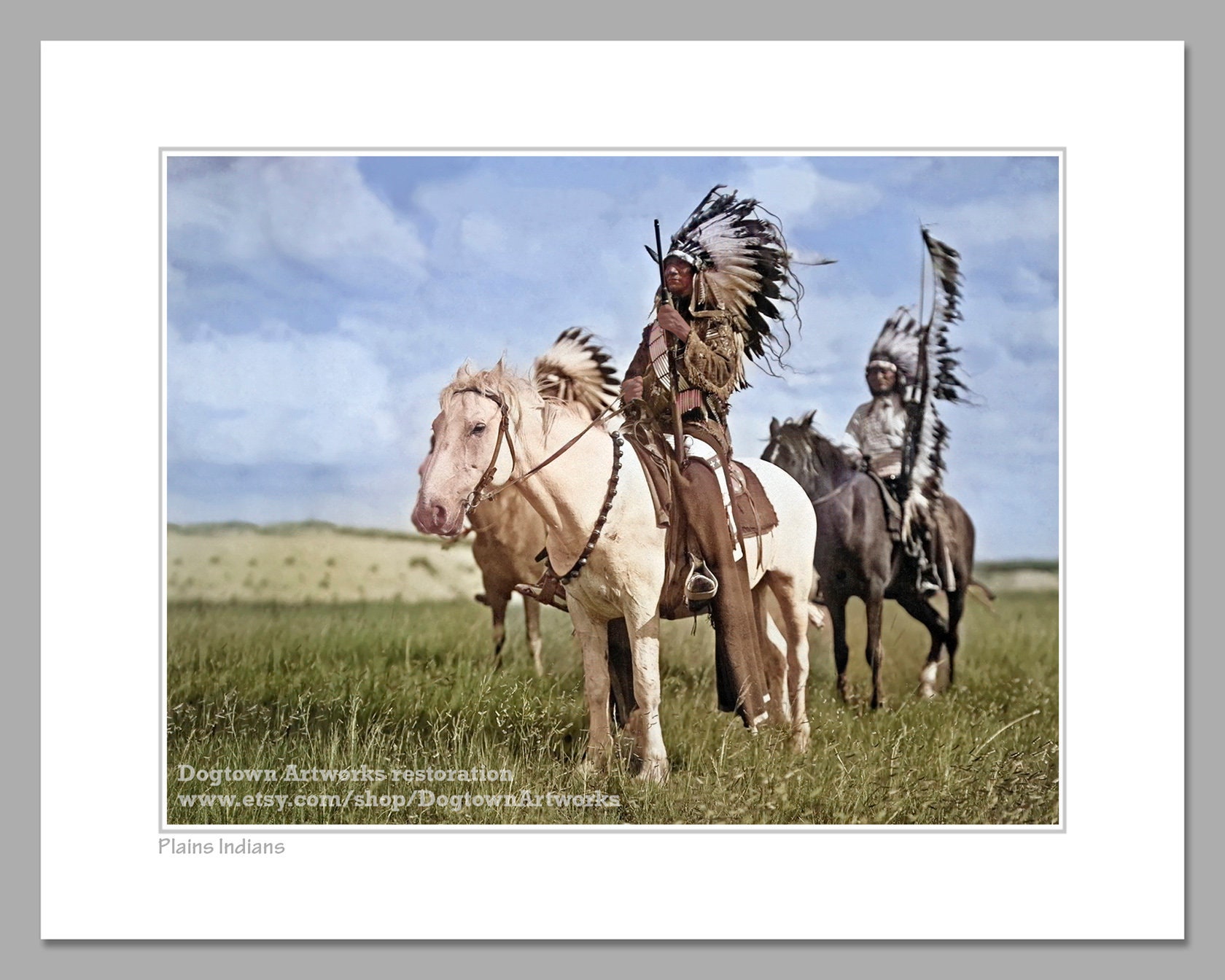 Sioux Tribe Photograph: Plains Indians on Horseback by