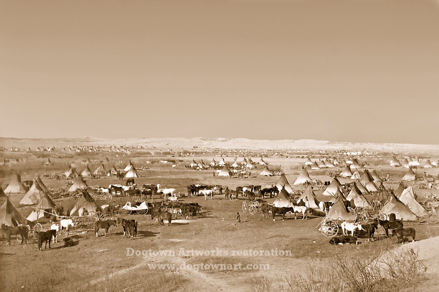 Lakota Sioux Camp Professionally Restored Large Photograph of Etsy Canada