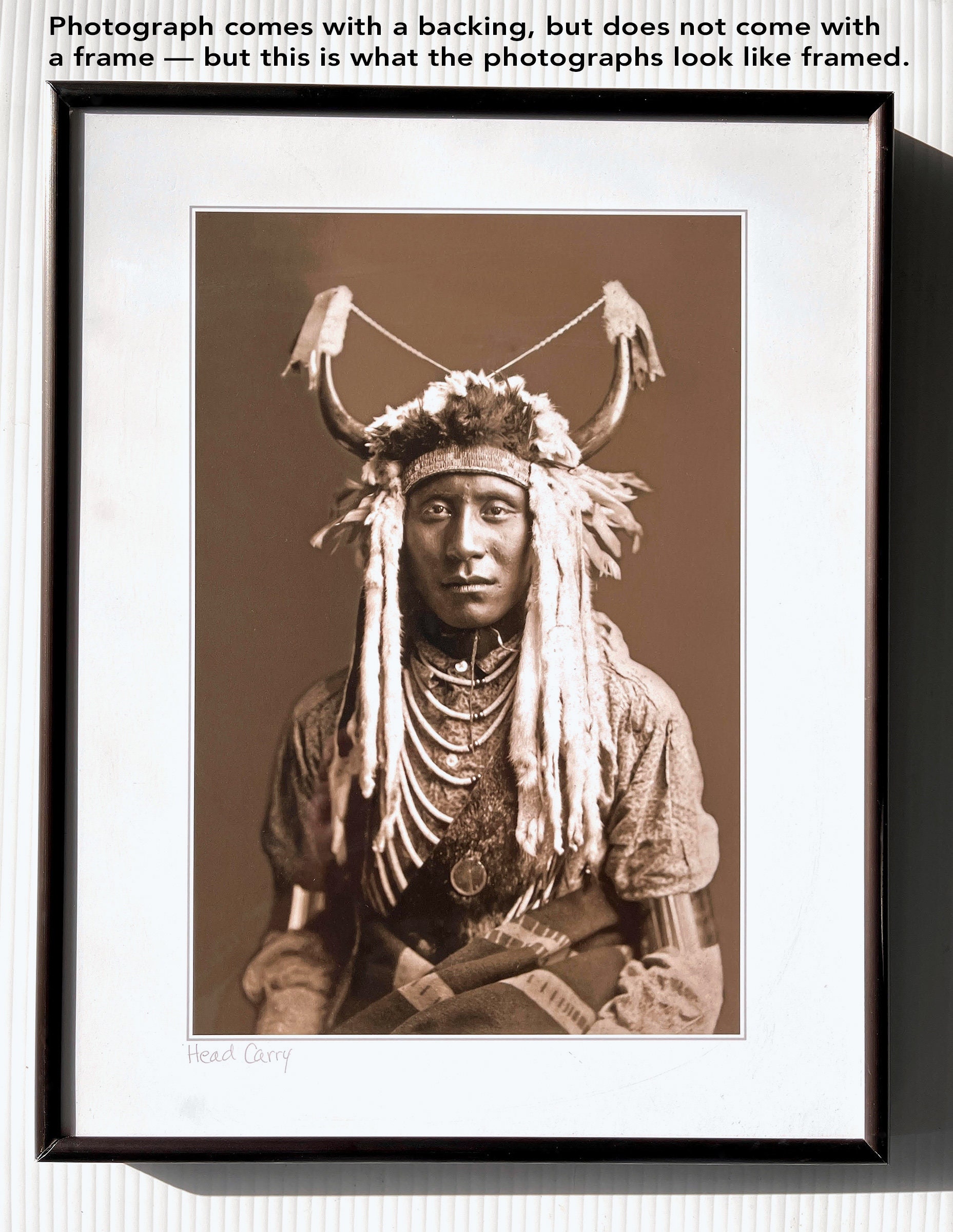 Navajo Man in Mask, Professionally Restored Photograph of Vintage