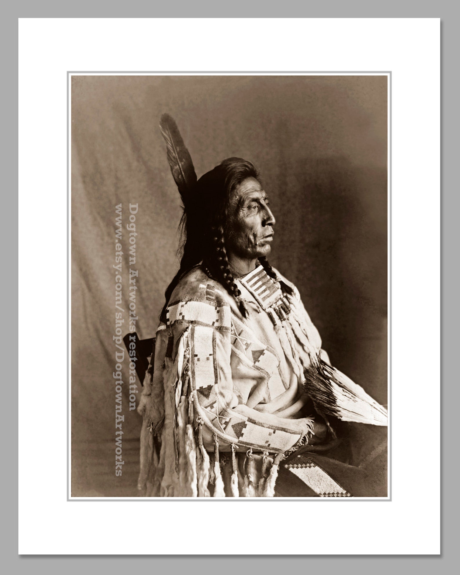 Chief Medicine Crow Photo Print, Restored Native American Portrait - Etsy