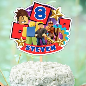 Roblox Game Cake Topper, Free Customize, Digital Files, Printable