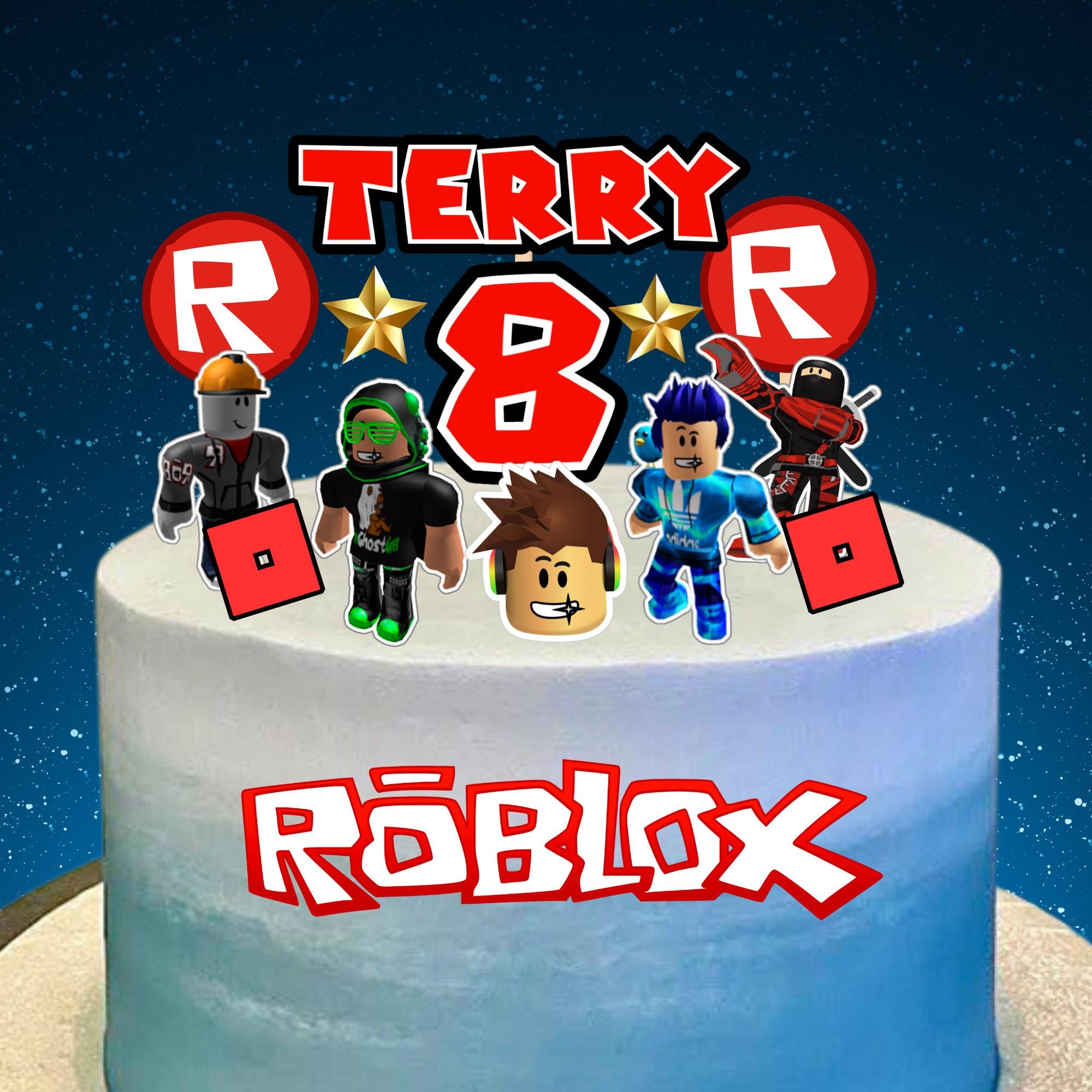 roblox cake topper printable - etsy ireland