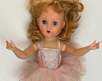 Vintage 1988 Mattel Wee Lil Miss Doll Heart Cheek Mark Long
