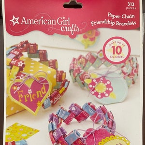 American Girl Crafts Paper Chain Friendship Bracelets - Cut Colorful Girl&#39;s Jewelry Kid by EKSuccess - NOS New Old Stock