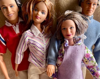 U Pick Vintage 2000s 2003 Barbie Doll Happy Family Set Midge and Alan OR Grandma and Grandpa Fashion Dolls Grandma's Kitchen Neighborhood