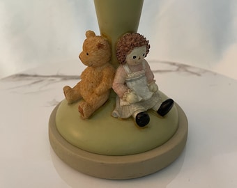Brown Bag Cookie Art Vintage 1998 Raggedy Ann & Teddy Bear Cookie Press Stamp Friends #25