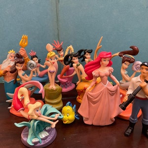 U Pick Disney Cake Topper Little Mermaid Ariel Prince Eric Flounder Father King Tritan Sisters Arista Attina Adella Alana Andriana Aquata