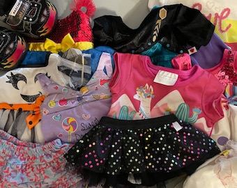 U Pick Build a Bear BAB Clothing Accessories Anna Frozen Party Dress Skirt Socks Shirt Llama Love Ghost Sketchers Hot Light Sweet Dreams PJs