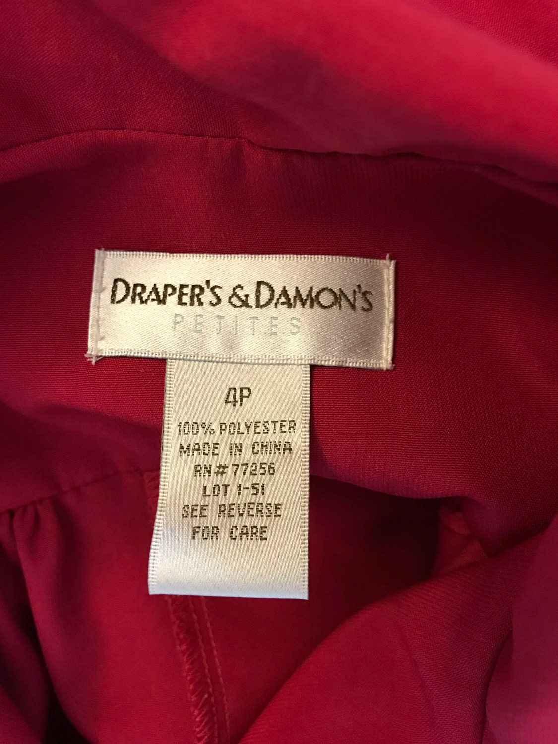 1980s Draper's & Damon's Magenta Shirt Dress Size 4 - Etsy