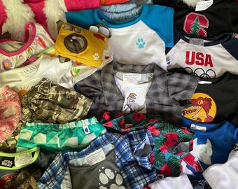 U Pick Build a Bear BAB BABW T-Shirt Top Star Wars Santa Claus Christmas Dress Accessories Shorts Camo Military Light Up Standford Dinosaur