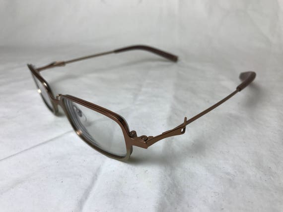 Clayton Franklin 329 Metallic Brown Titanium Eyeglasses With - Etsy