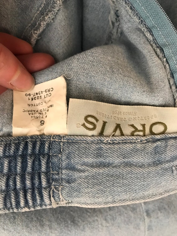 orvis denim skirt