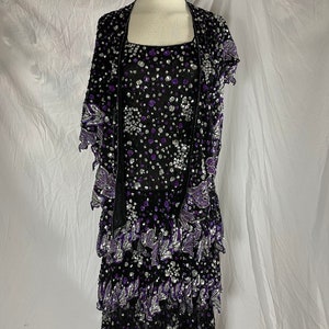 dark purple flapper dress purple flapper dress Dark Purple Color Women's Short All-over Fringe Flapper Dress Aquarius Brand
