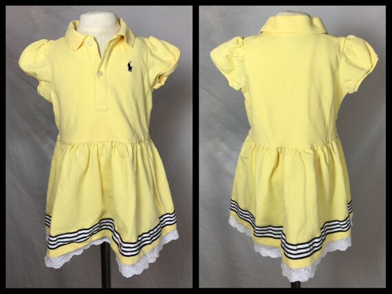girls yellow polo dress
