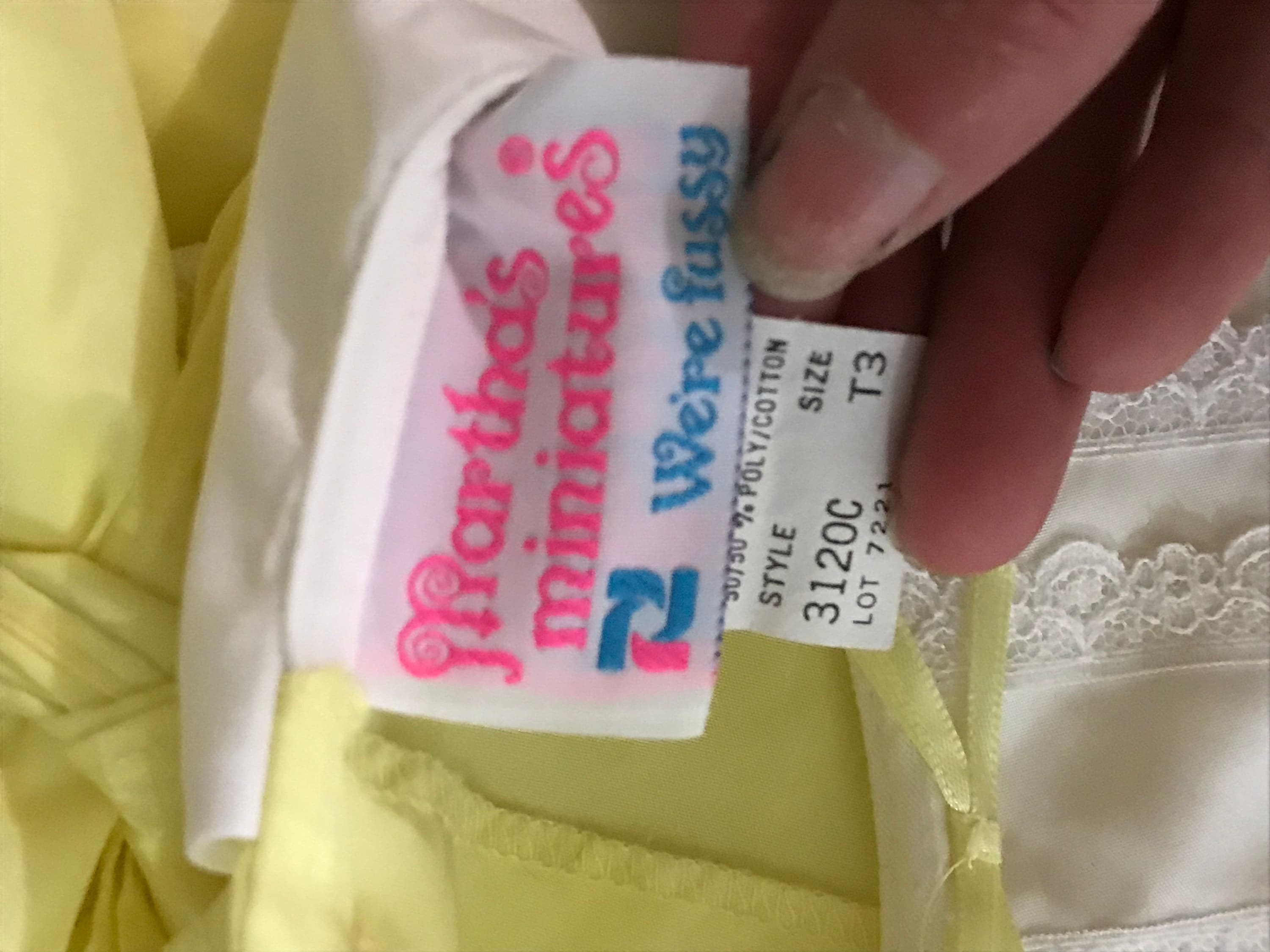 Martha S Miniatures We Re Fussy Yellow Toddler Girls Etsy Australia