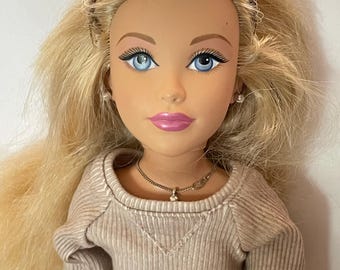 Vintage 2000s Mattel Teen Trends Gabby Doll Posable 17-Inch Tall Blonde Hair Painted Face Kleidung und Accessoires SIEHE BESCHREIBUNG