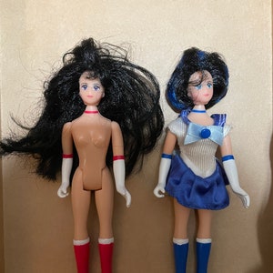 U Pick Vintage 1995 1990s 95 TK Toei A Sailor Moon Plastic Figure Doll 6&quot; Tall - Ami Mizuno Mercury OR Rei Hino Sailor Mars