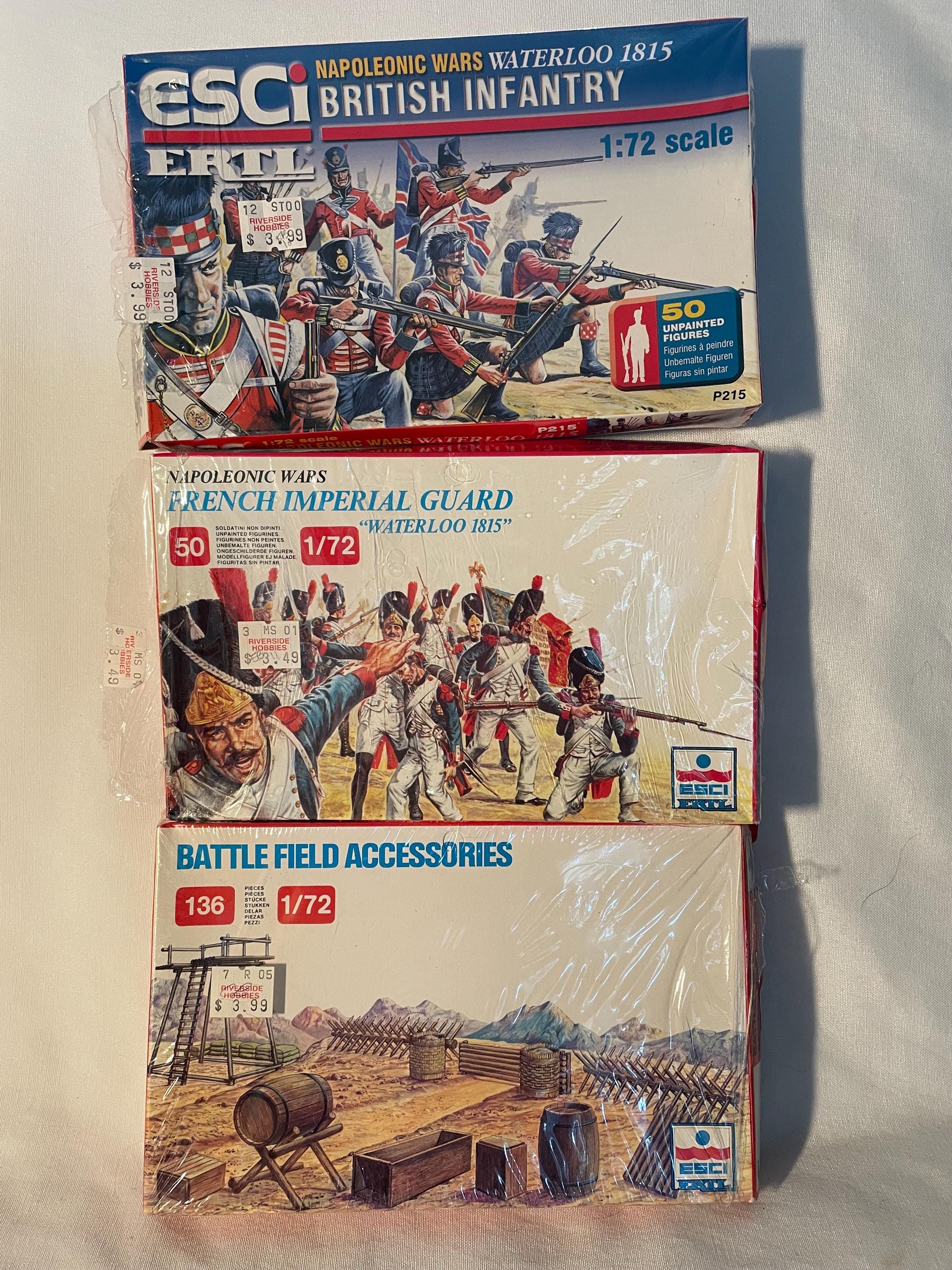 U Pick 1/72 Scale Military Figures ERTL ESCI 216 Battlefield Accessories P215 Waterloo British Infantry 214 French Imperial Guard