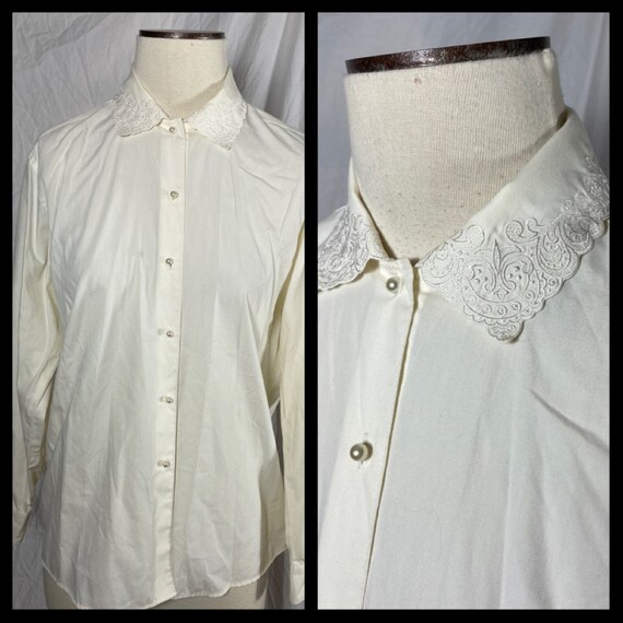 Vintage 1970s Era Traditions Ltd Cotton Blend Cre… - image 1