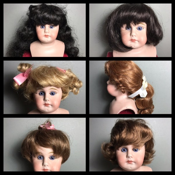Vintage U Pick Doll Wig Size 10-11 Imsco Playhouse Long Black Honey Blond Pink Bow Light Pigtails Strawberry Buns Monique Dark Brown Short