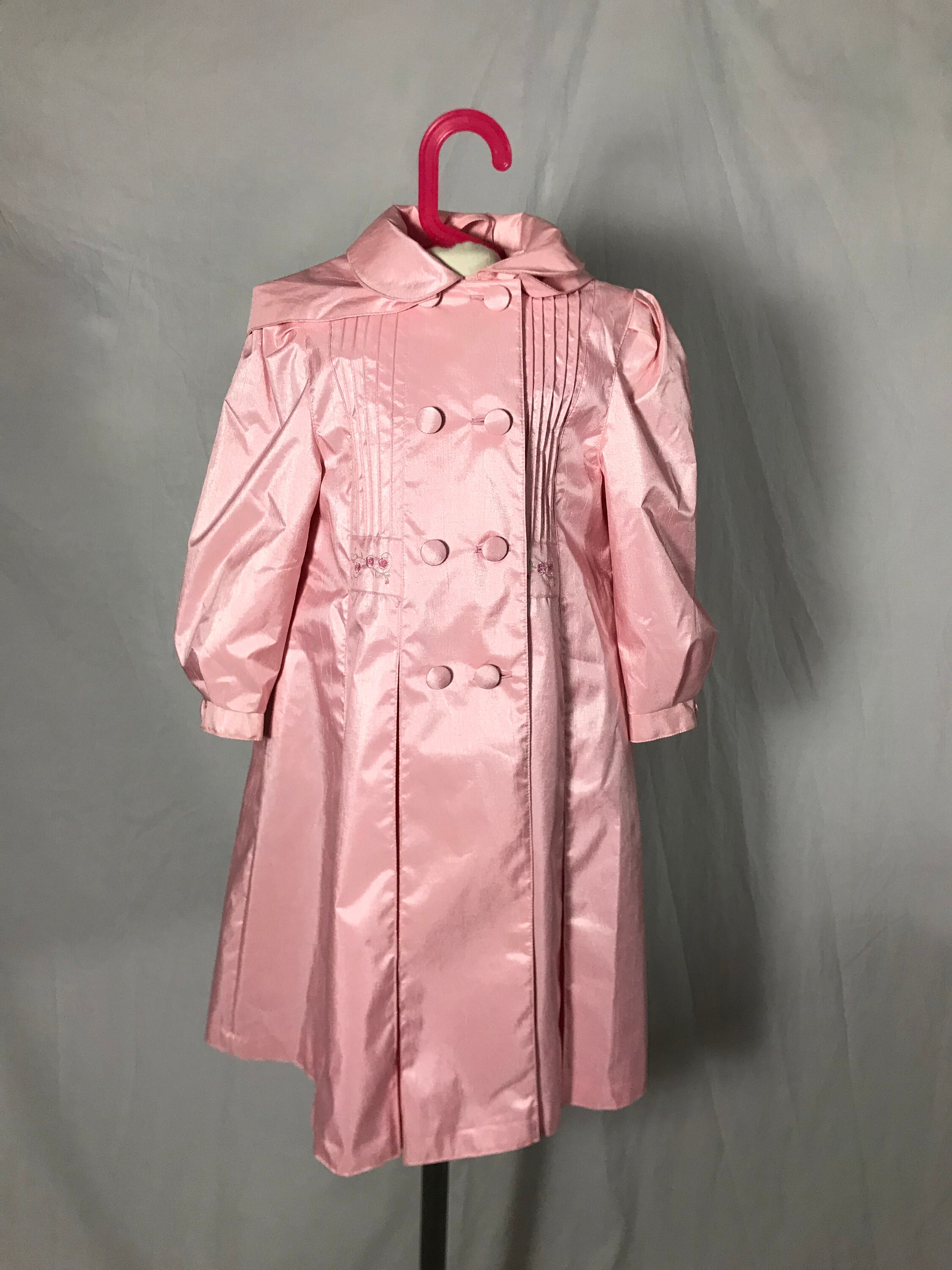 Vintage Little Girl's Rothschild Double Breasted Rain Coat