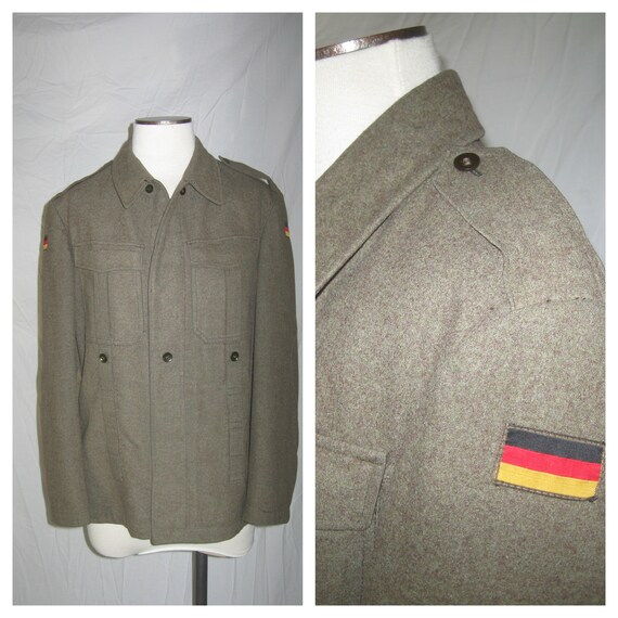 Vtg 50s Swiss Wool Military Jkt-coat(short) - Epaulettes - Etsy