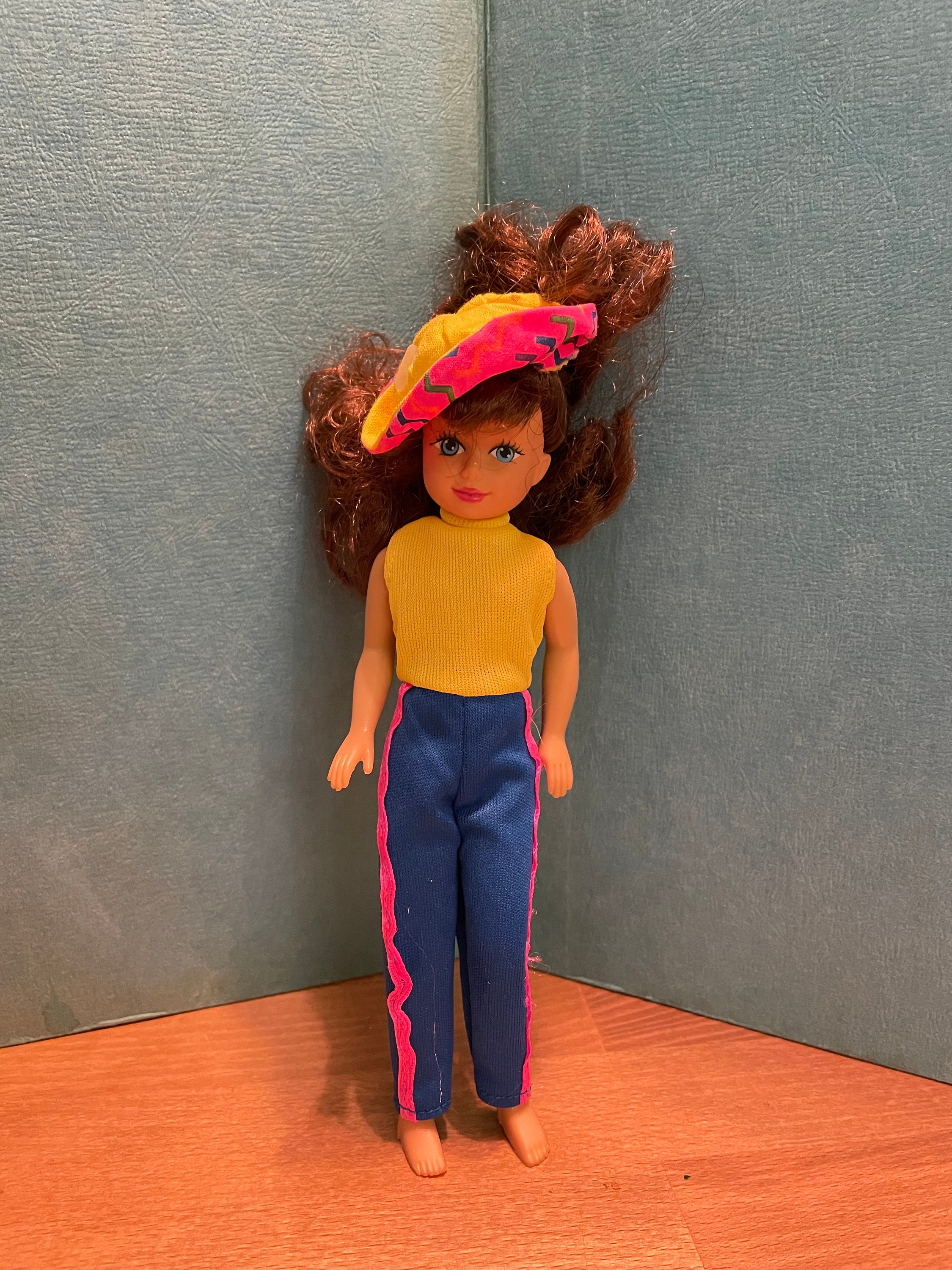 KRY 「DOLLS」 Vintage 1990s 1992 Kid Kore Plastic Doll Brown Curly Hair