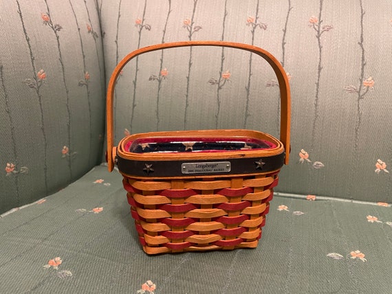 U Pick Vintage Longaberger Basket Decorative Mini - Long Red Plaid