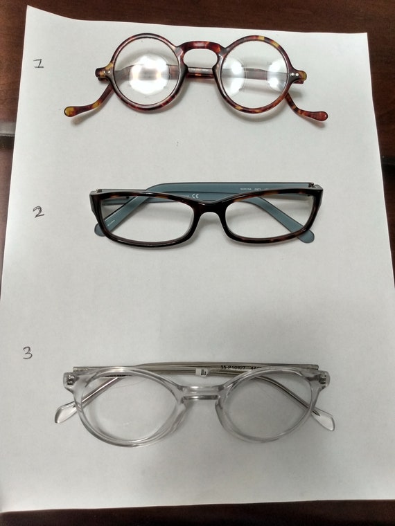 U Pick Plastic Saddle Bridge Eyeglasses Frames PRESCRIPTION LENSES Glasses Purple Black Tortoise Clear Narrow Rectangle Round Fun Womans JK Etsy UK