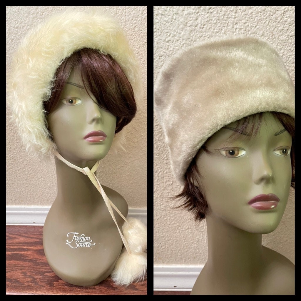 Do You Remember? - Fake fur winter hat with big furry pom poms, 1970's--you  know you wore one!
