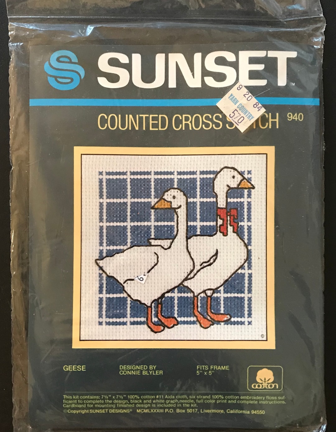 Sunset Counted Cross Stitch Kit 940 Geese Designed by Connie Blyler 5 X